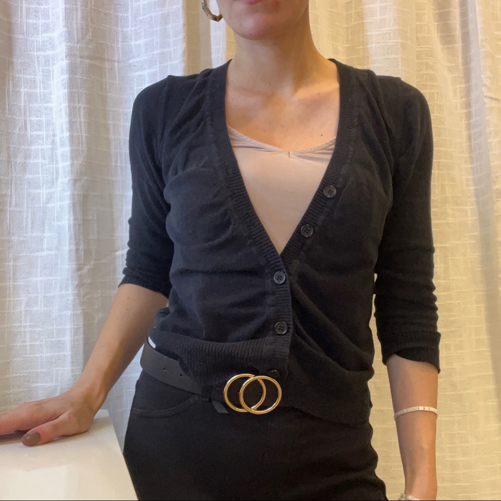 Black cardigan